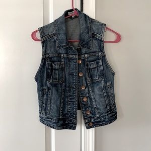 Express denim vest